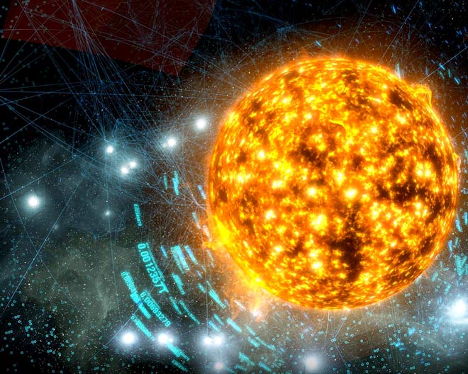 Grafik fremde Sonne Planetarium