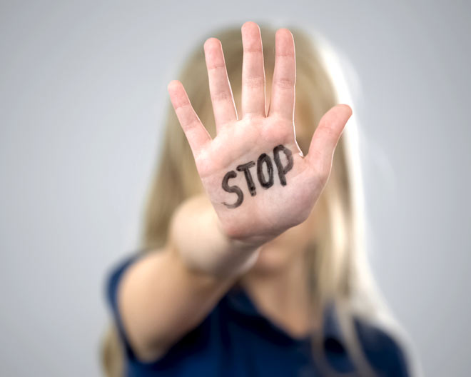 Stop Kind Handzeichen Vortrag