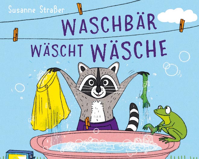 Waschbär wäscht Wäsche Susanne Straßer Stadtbücherei Augsburg