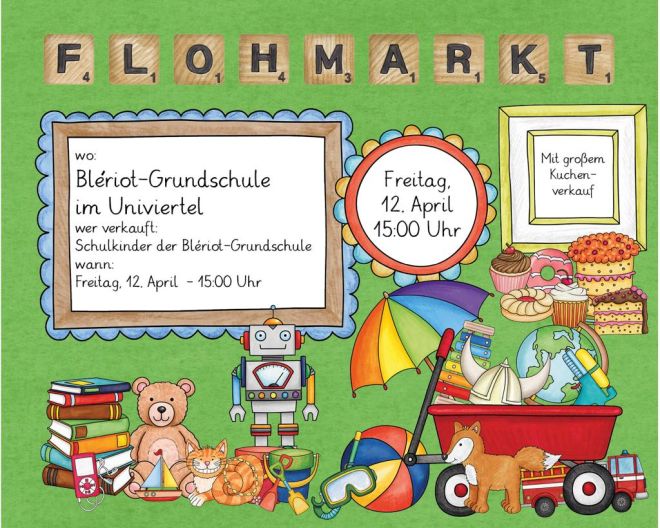 Flohmarkt Bleriot Grundschule Augsburg Univiertel