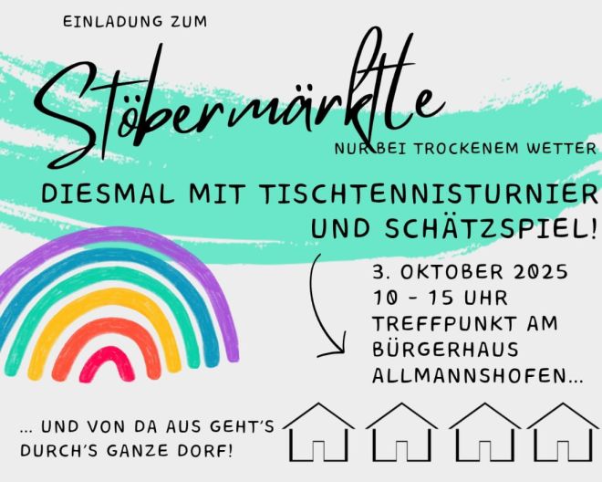 Garagenflohmarkt Stöbermärktle Allmannshofen