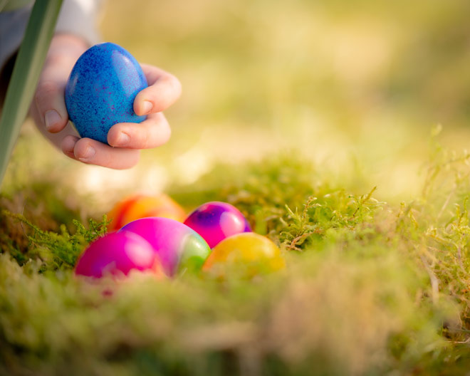 Ostern färben Eier suchen Hand KInd osternest ostereier bunt frühling wiese