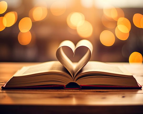 Herz Buch Bücher lesen