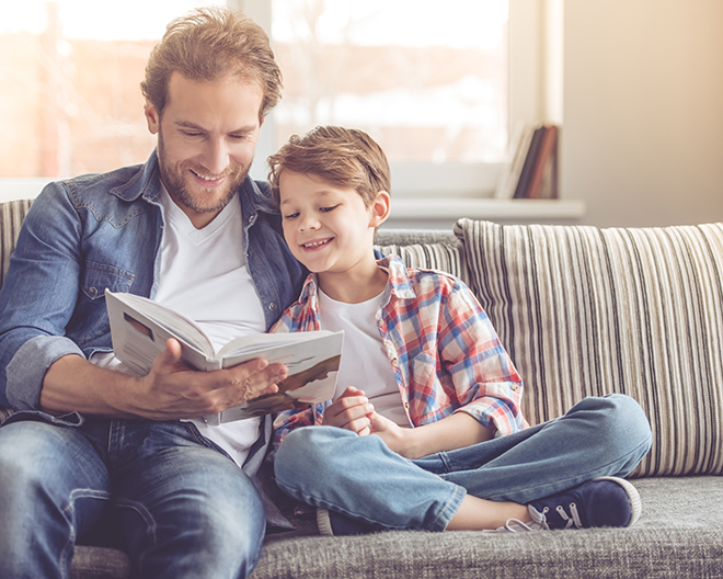kind familie vater erziehung kommunikation buch bücher vorlesen