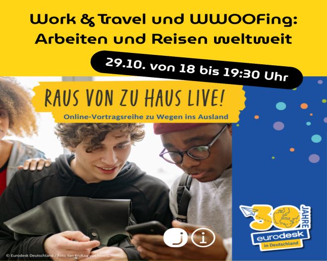 Work & Travel Vortrag Stadtjugendring tip WWOOFing Arbeiten Reisen