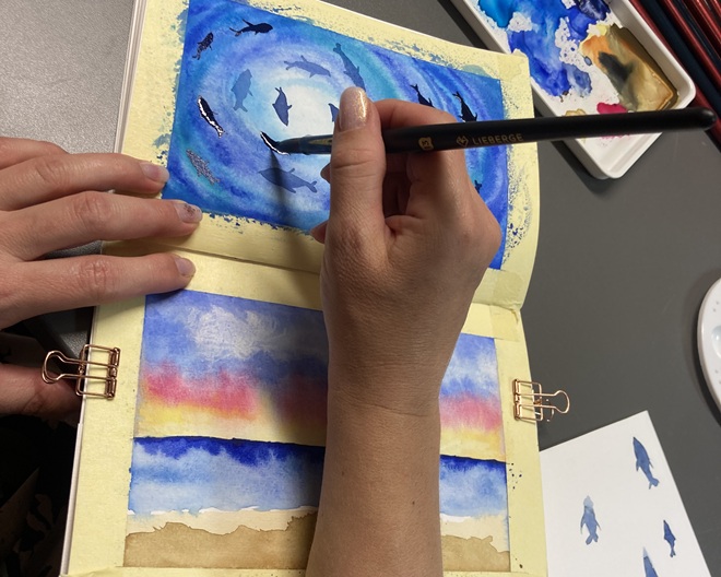 Kunst am Küchentisch Kurs Aquarell